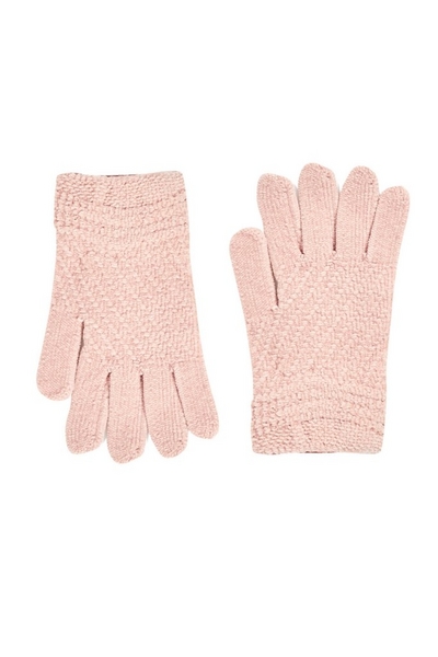 Pink Knitted Gloves