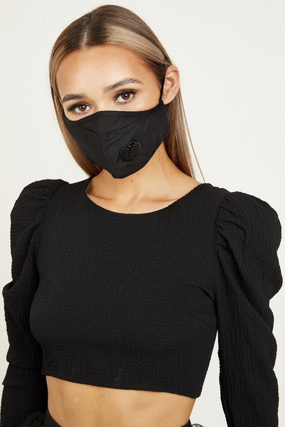 Black Ventilation Fashion Face Mask