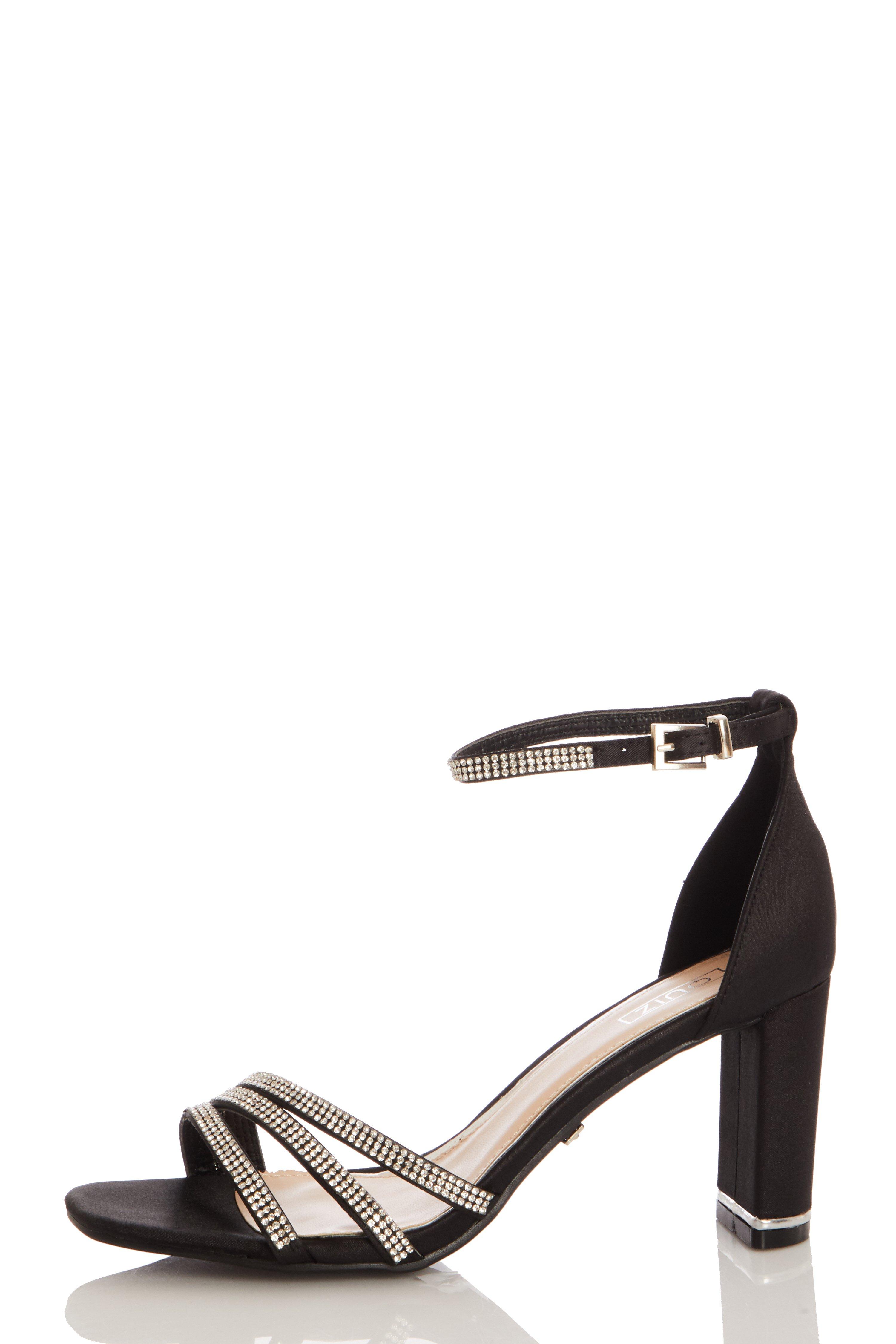 black diamante platform heels