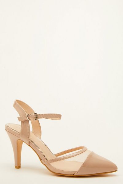 Nude Patent Mesh Courts