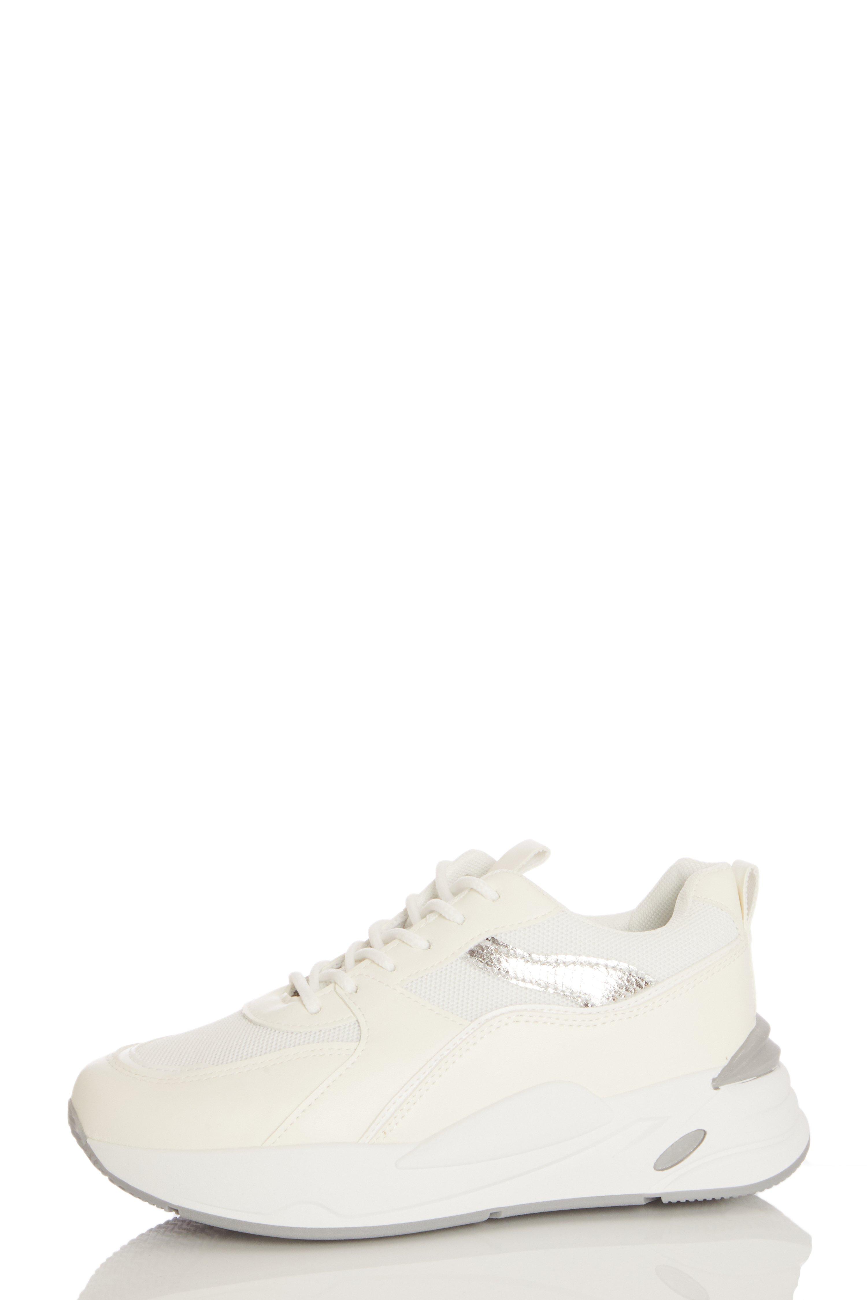 White Chunky Trainers - Quiz Clothing