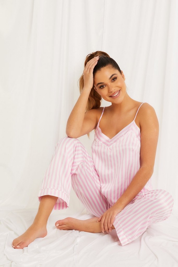 Pink Stripe Cami Pyjama Set