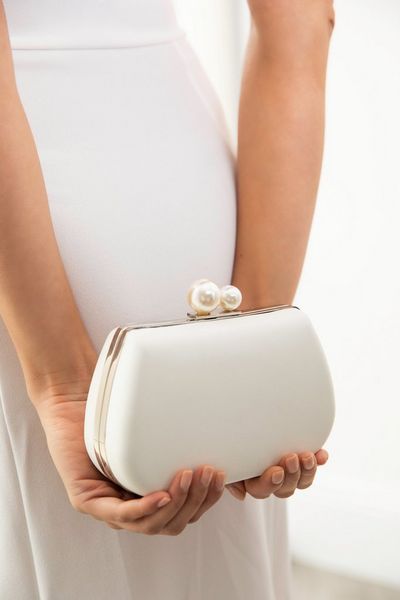 Bridal White Pearl Bag