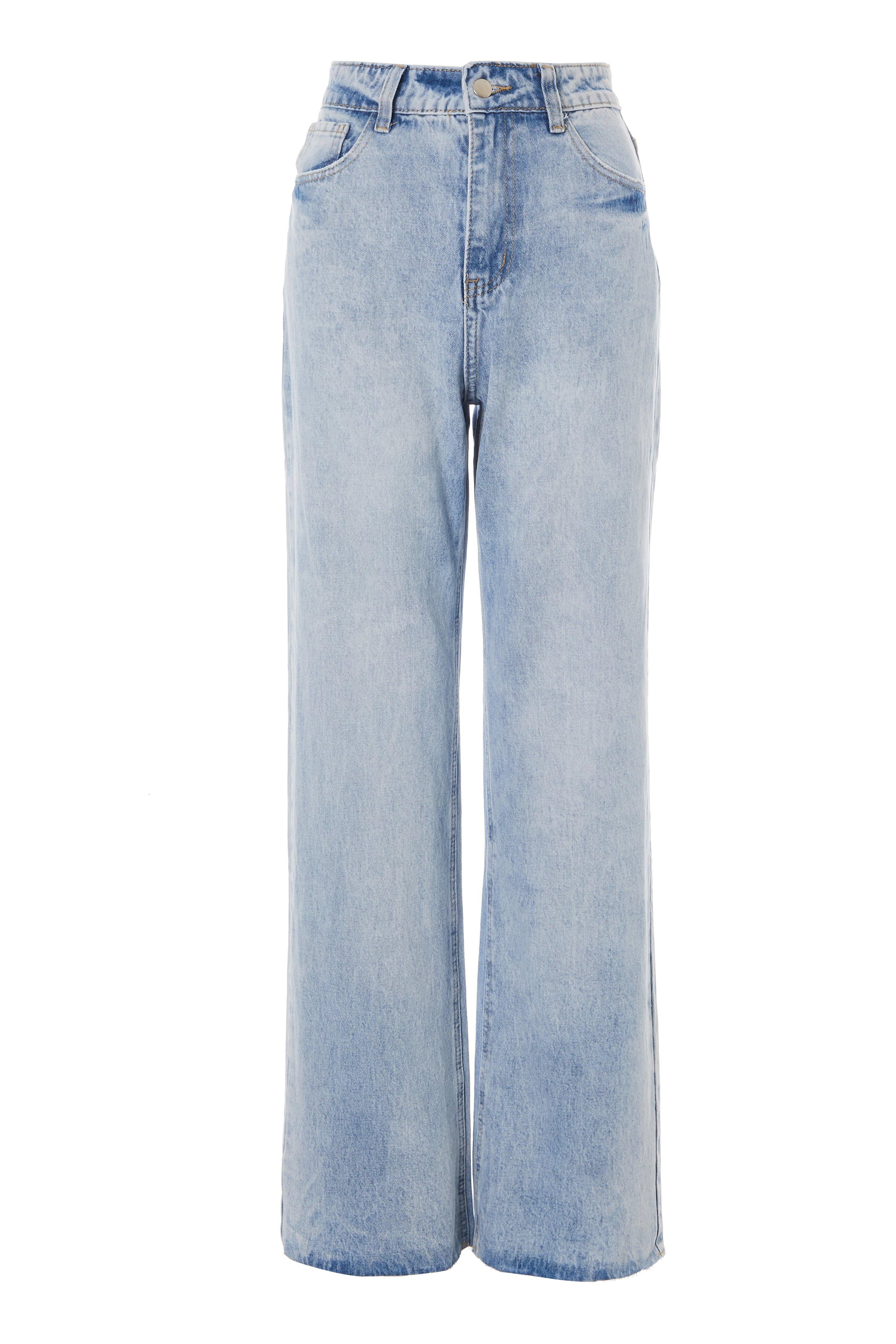 Blue Denim Dad Jeans - Quiz Clothing