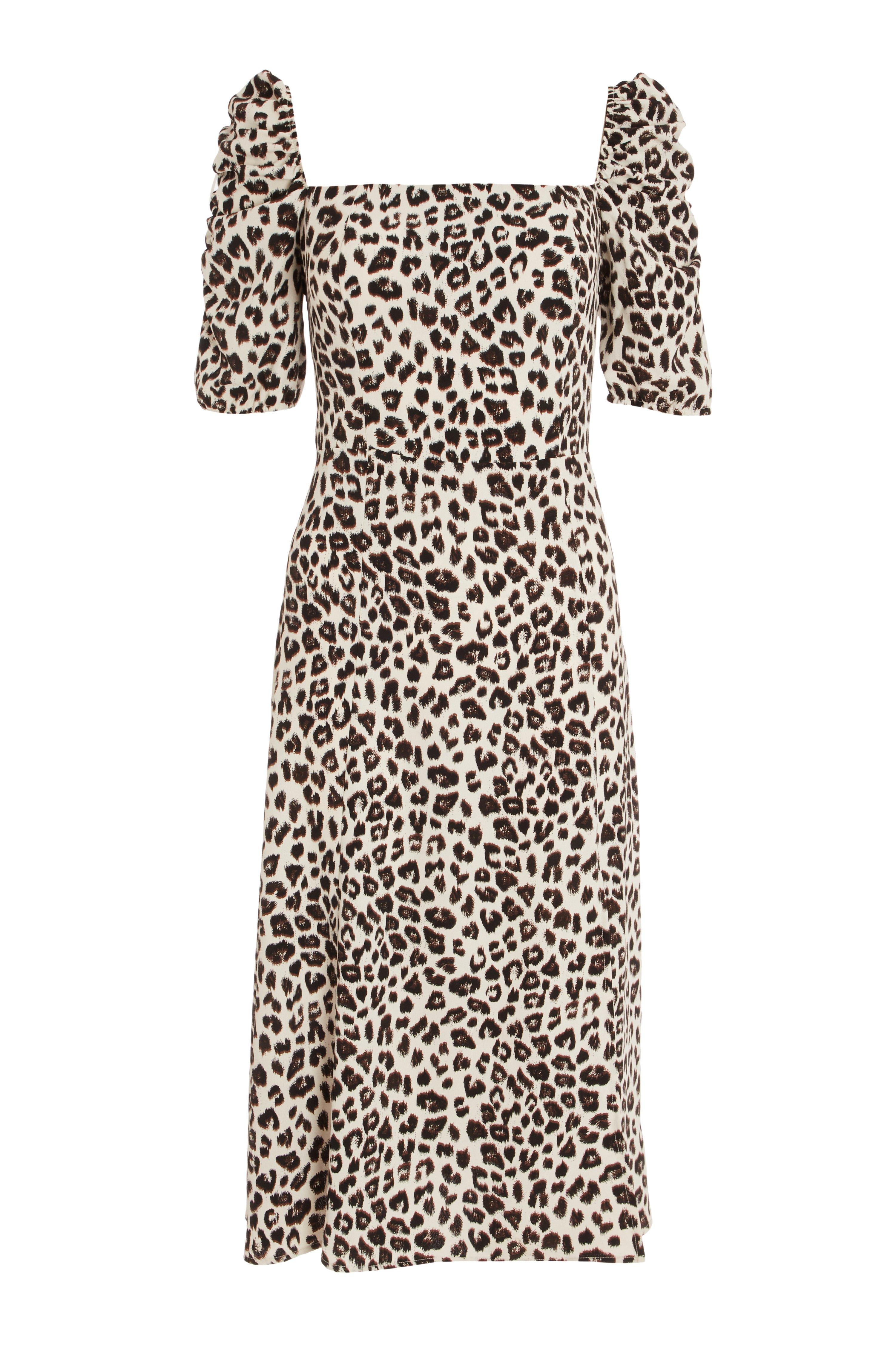 cream leopard print dress