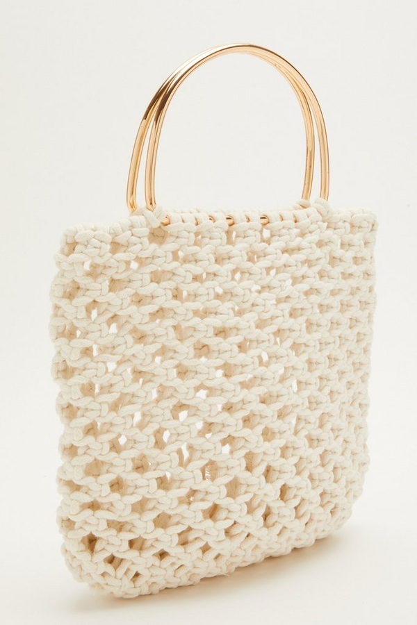 Cream Crochet Handbag