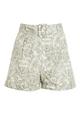 Petite Khaki Tropical Print Shorts