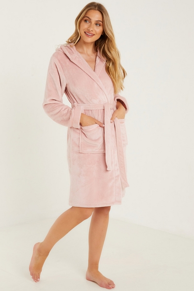 Pink Hooded Robe