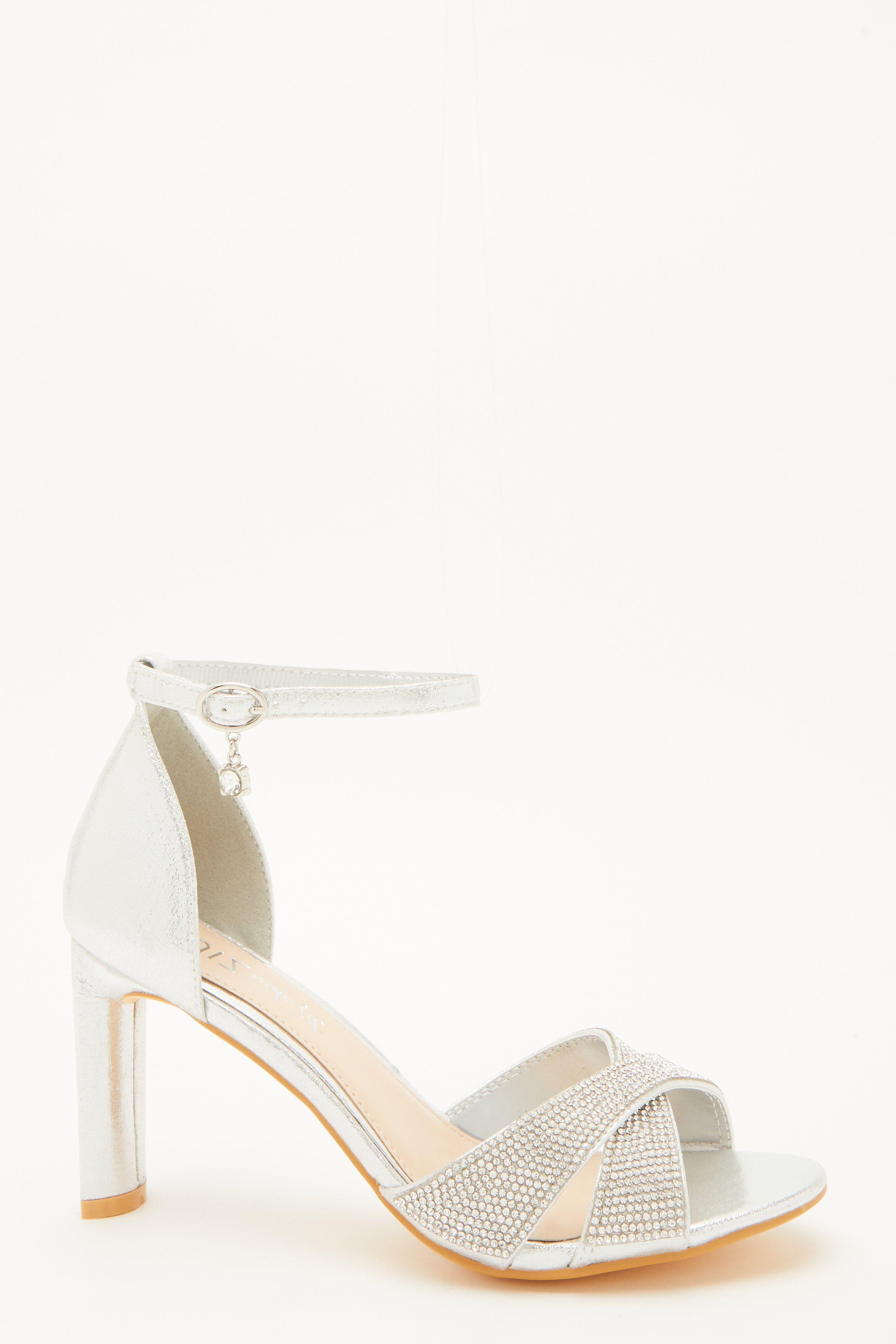 diamante shoes wide fit