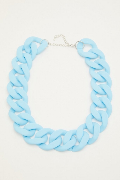 Blue Chunky Chain Necklace