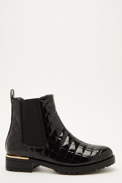 Black Patent Chelsea Boot