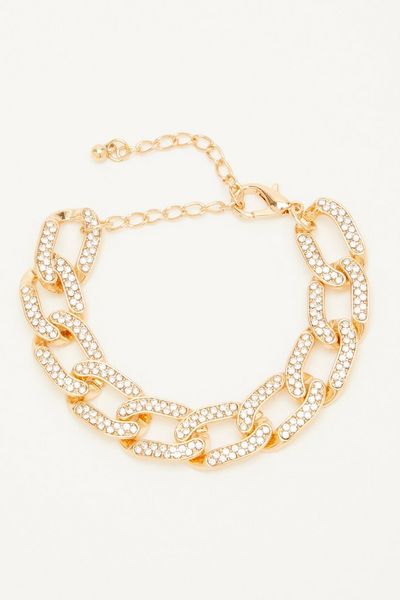 Gold Diamante Chain Bracelet