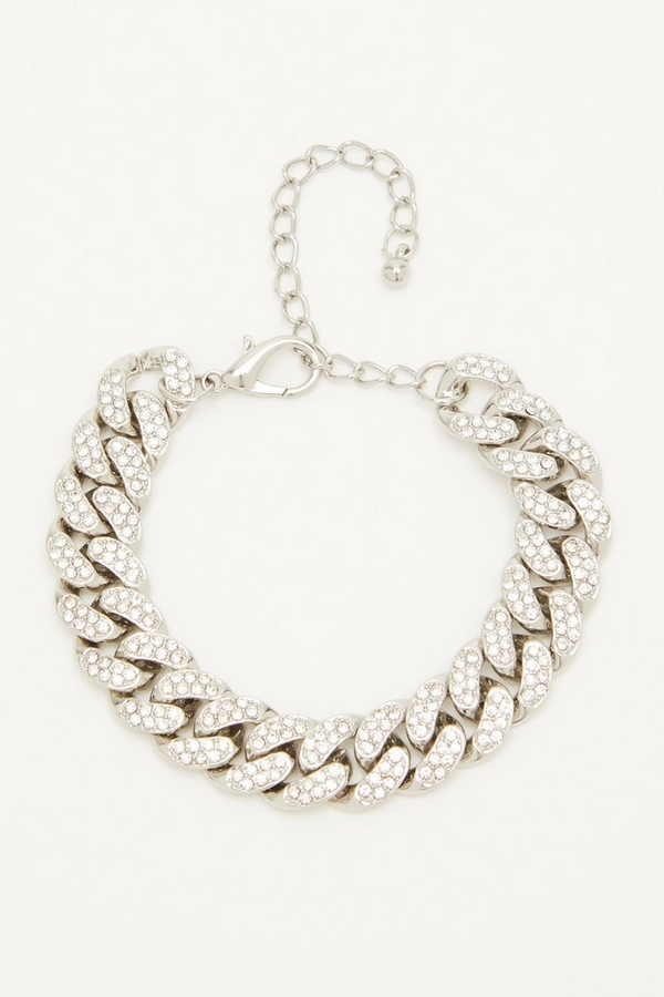 Silver Diamante Chain Bracelet