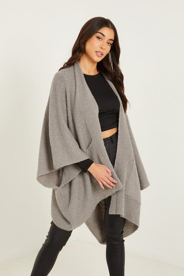 Grey Cape with Pockets