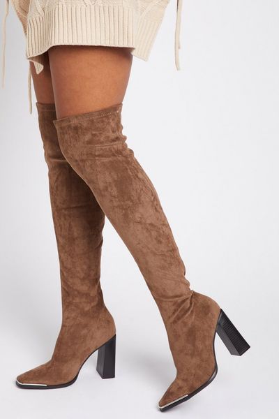 Mocha Over The Knee Boots