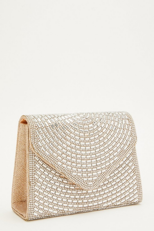 Gold Shimmer Diamante Bag