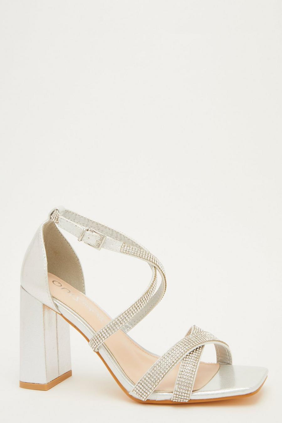 wide fit sparkly sandals