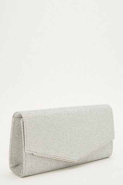 Silver Shimmer Envelope Bag