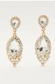 Gold Diamante Jewel Drop Earrings