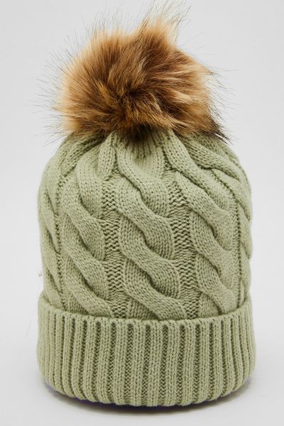 Sage Knit Pom Hat