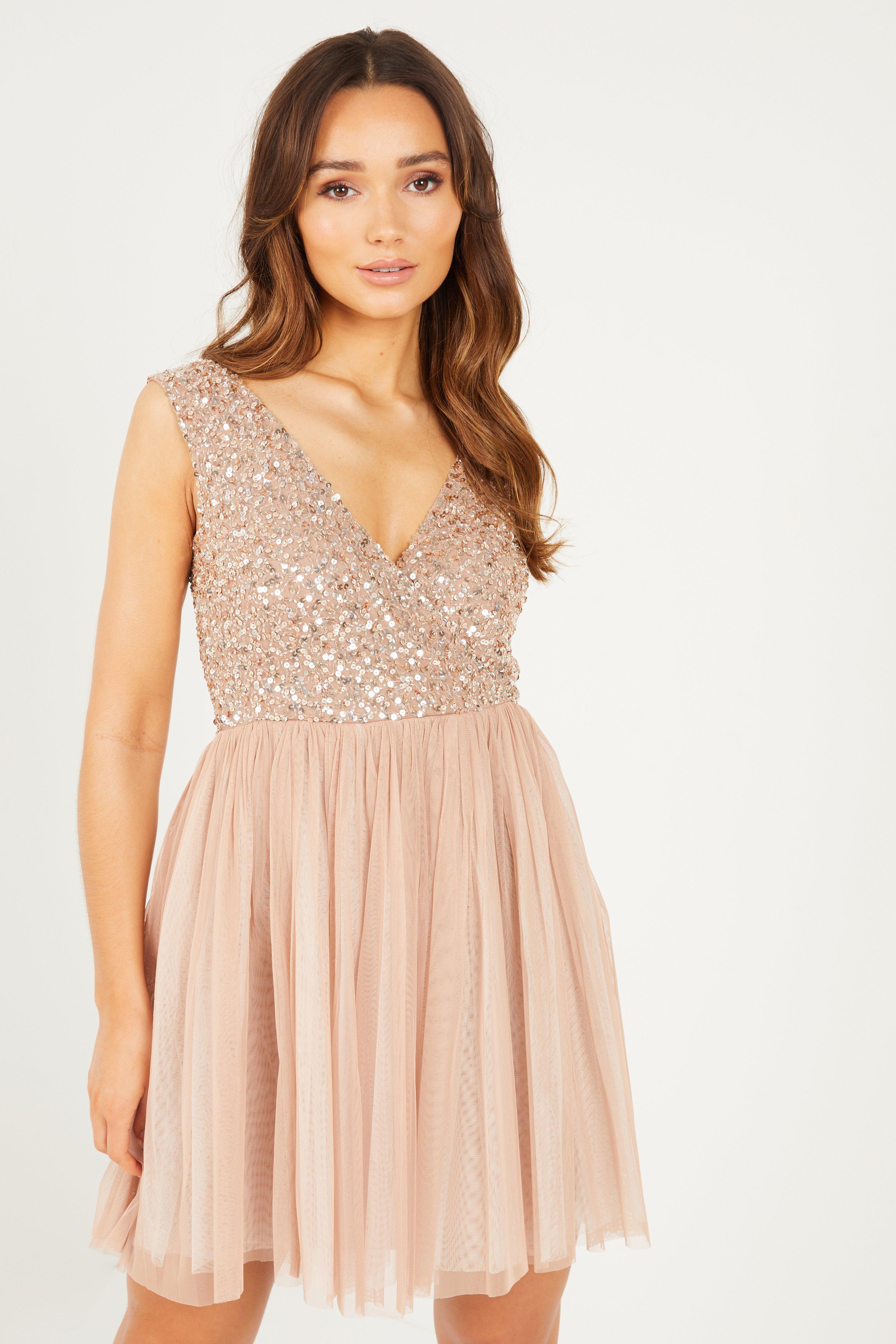 quiz berry sequin bodycon dress