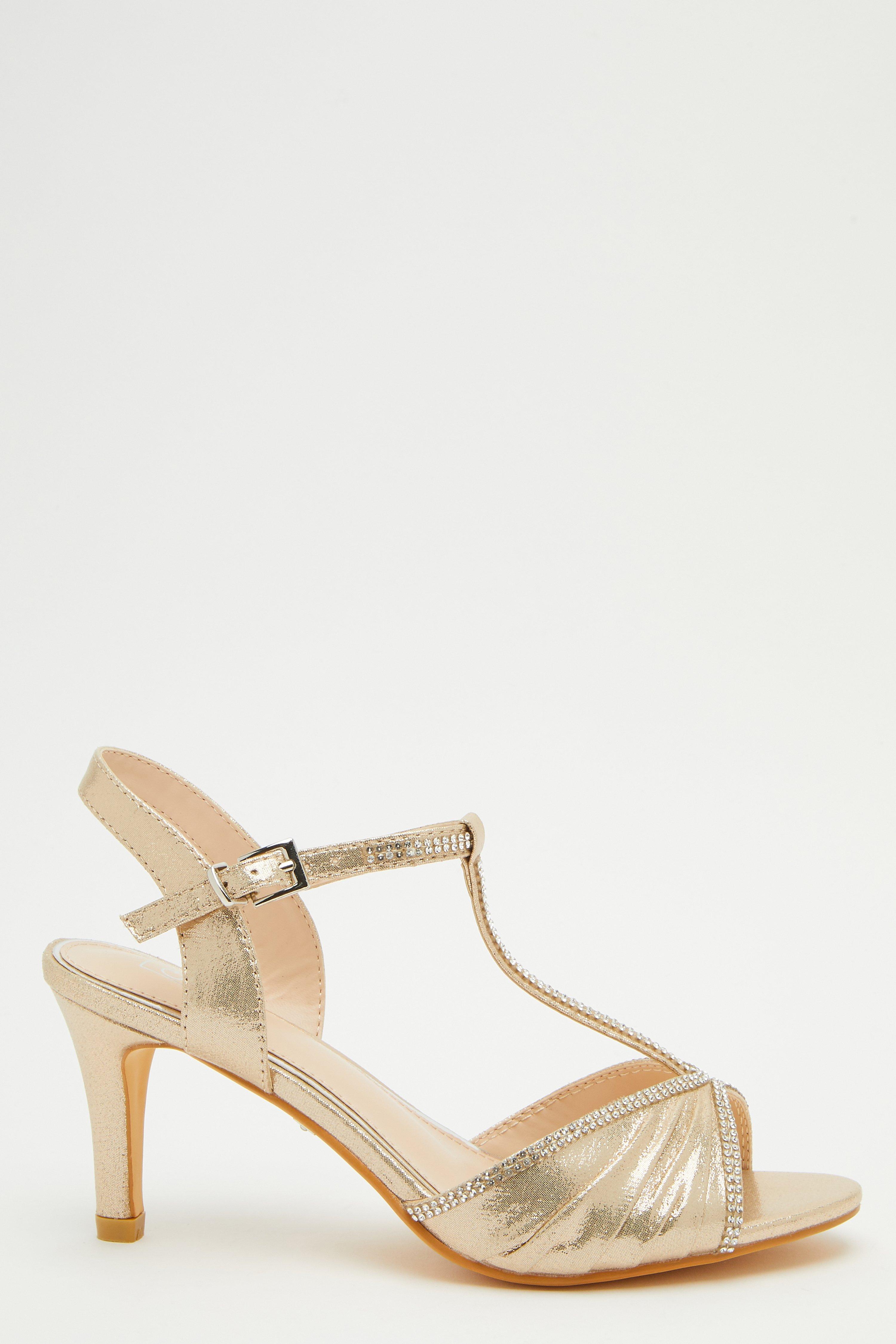 new look gold shoes sale