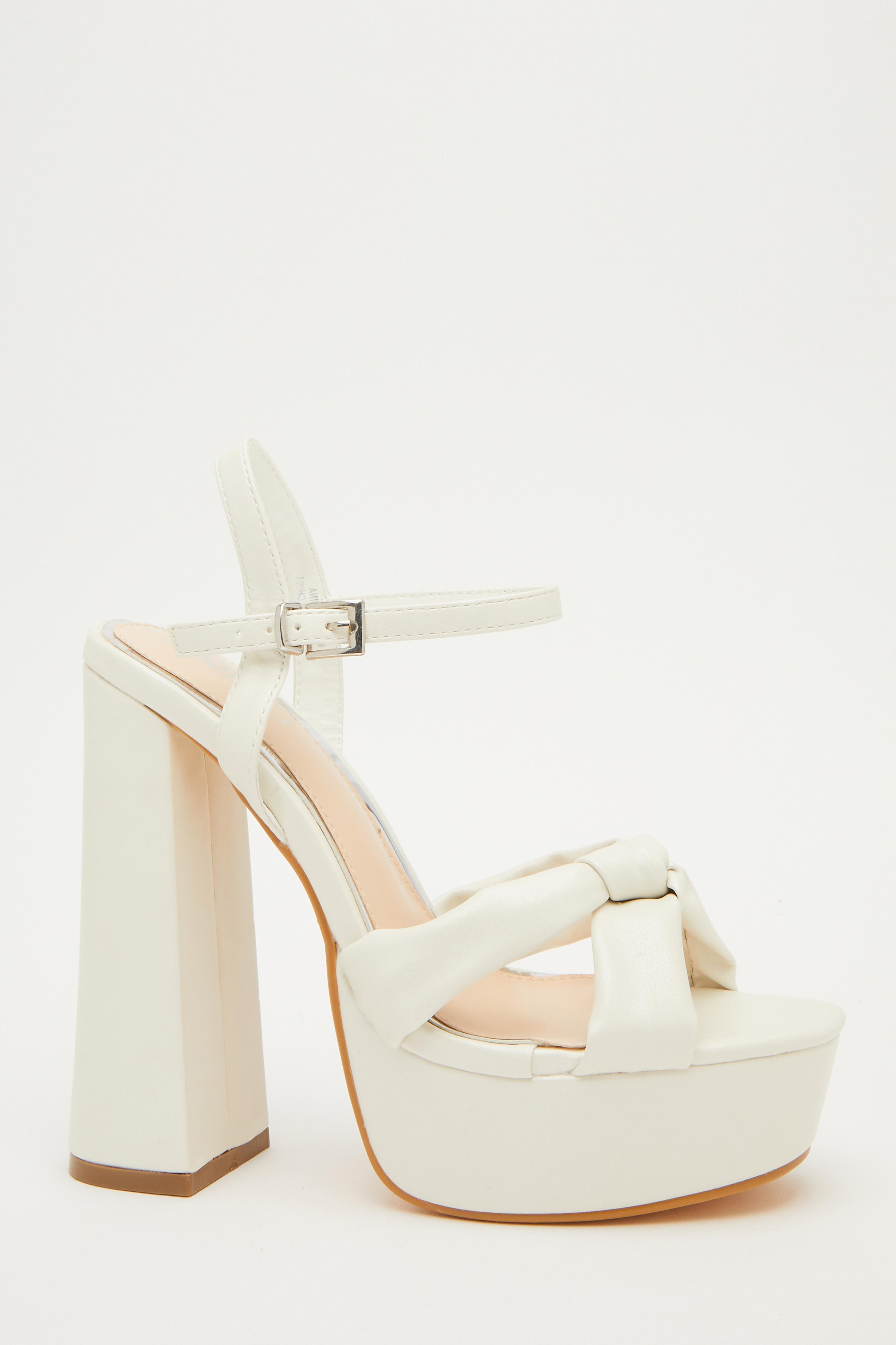 cheap white platform sandals