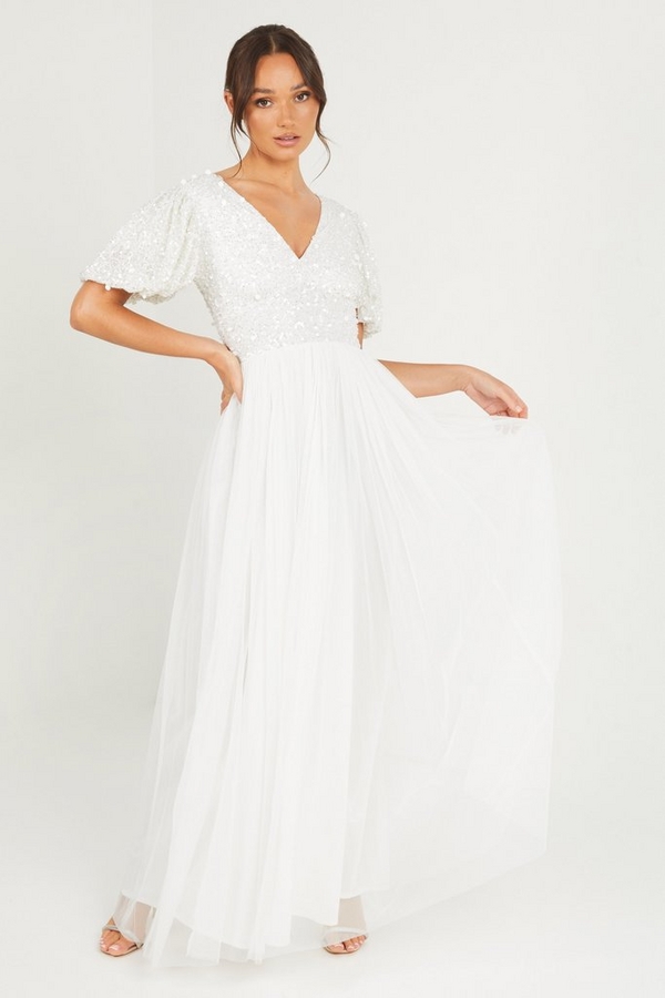 White Embellished Maxi Dress