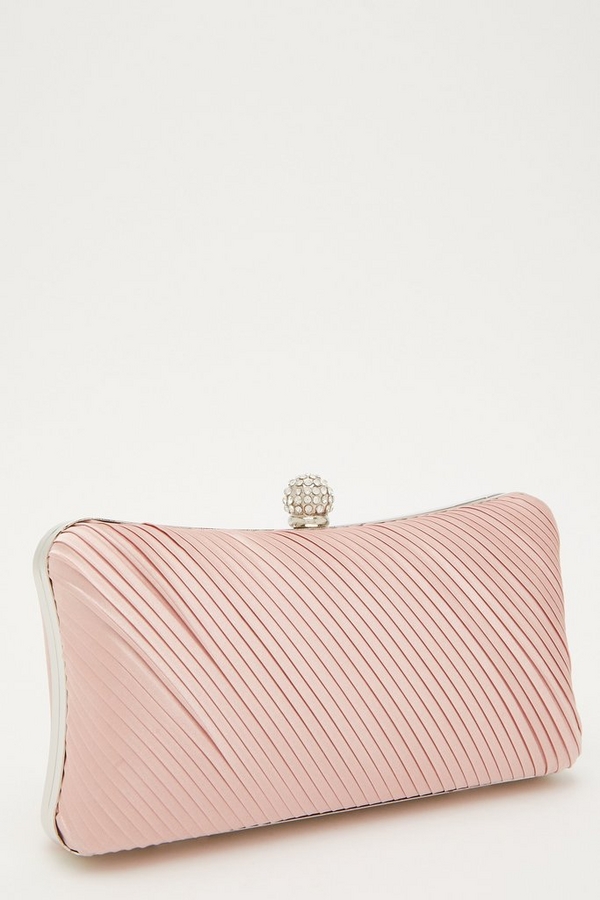 Pink Pleated Box Bag