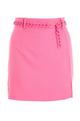 Pink Chain Belt Tailored Mini Skirt