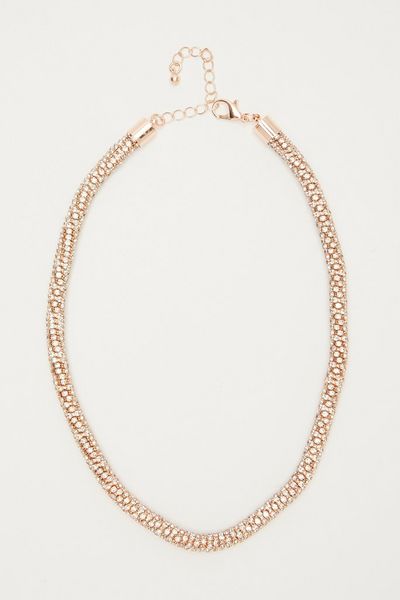 Rose Gold Diamante Necklace