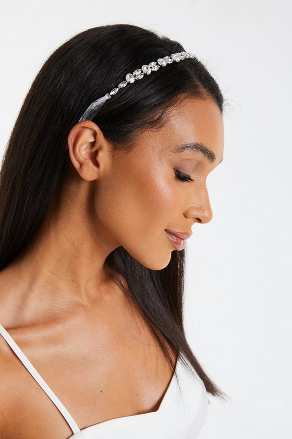 Bridal Silver Diamante Vine Headpiece