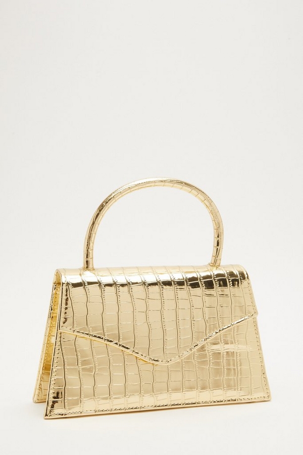 Gold Crocodile Mini Bag