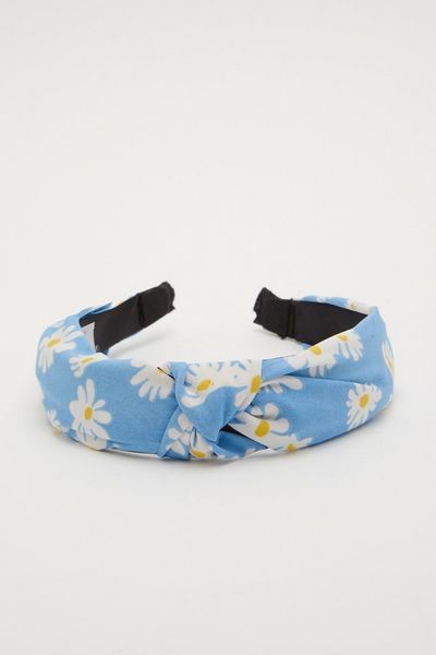 Blue Daisy Print Headband