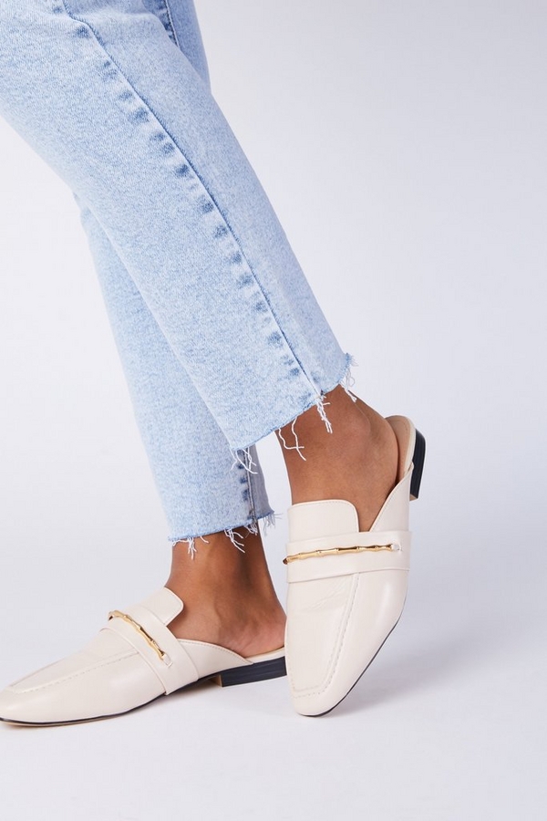 Nude Faux Leather Loafer