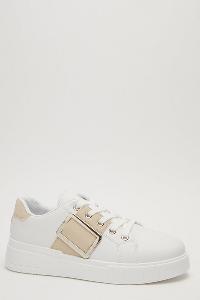 Nude Buckle Strap Trainer