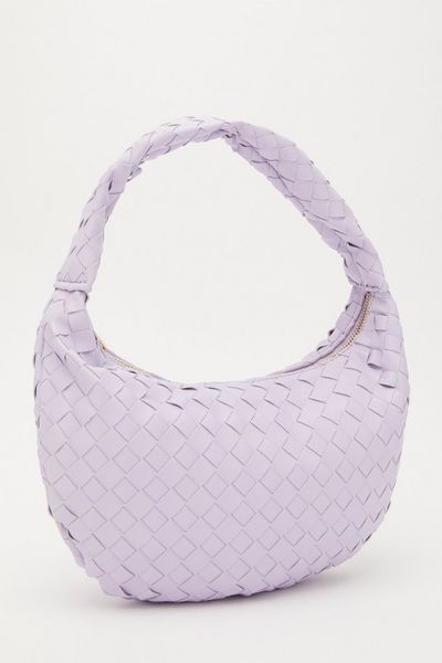 Lilac Woven Shoulder Bag