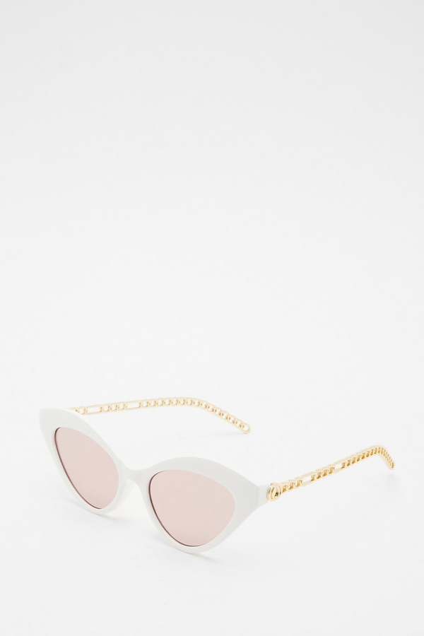 White Chain Leg Sunglasses