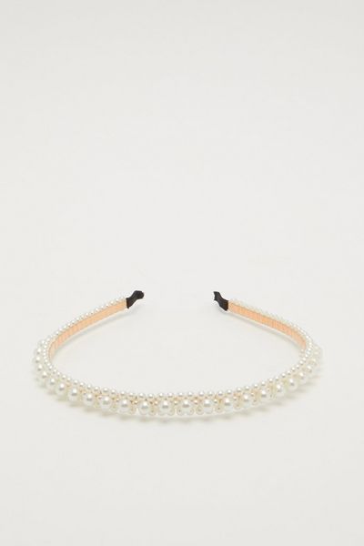 White Pearl Thin Headband