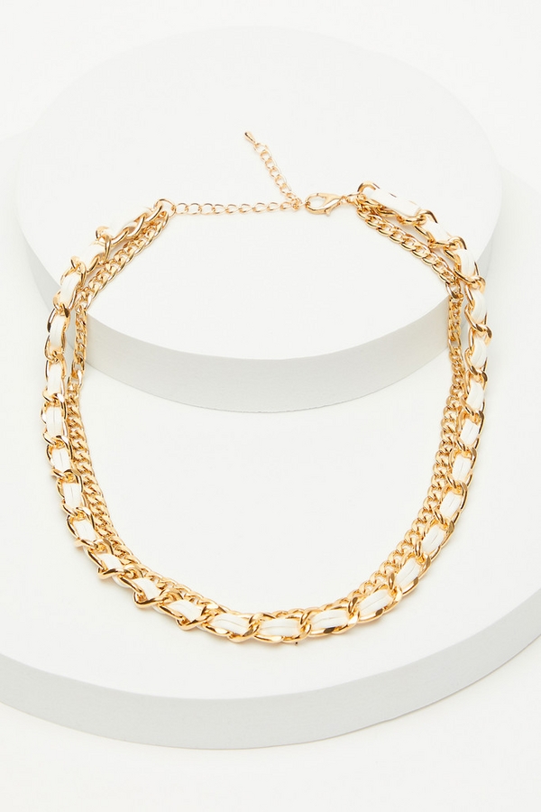 White Woven Chain Necklace
