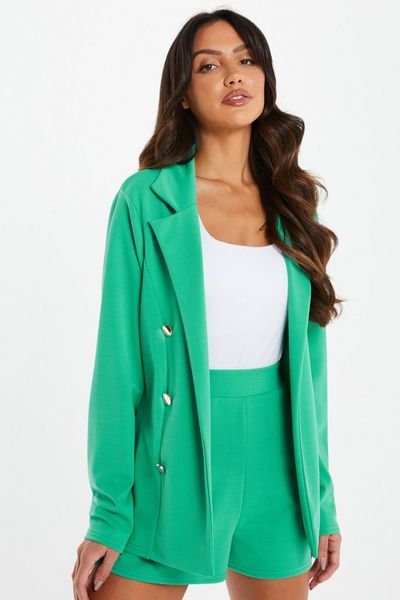 Green Buttoned Blazer