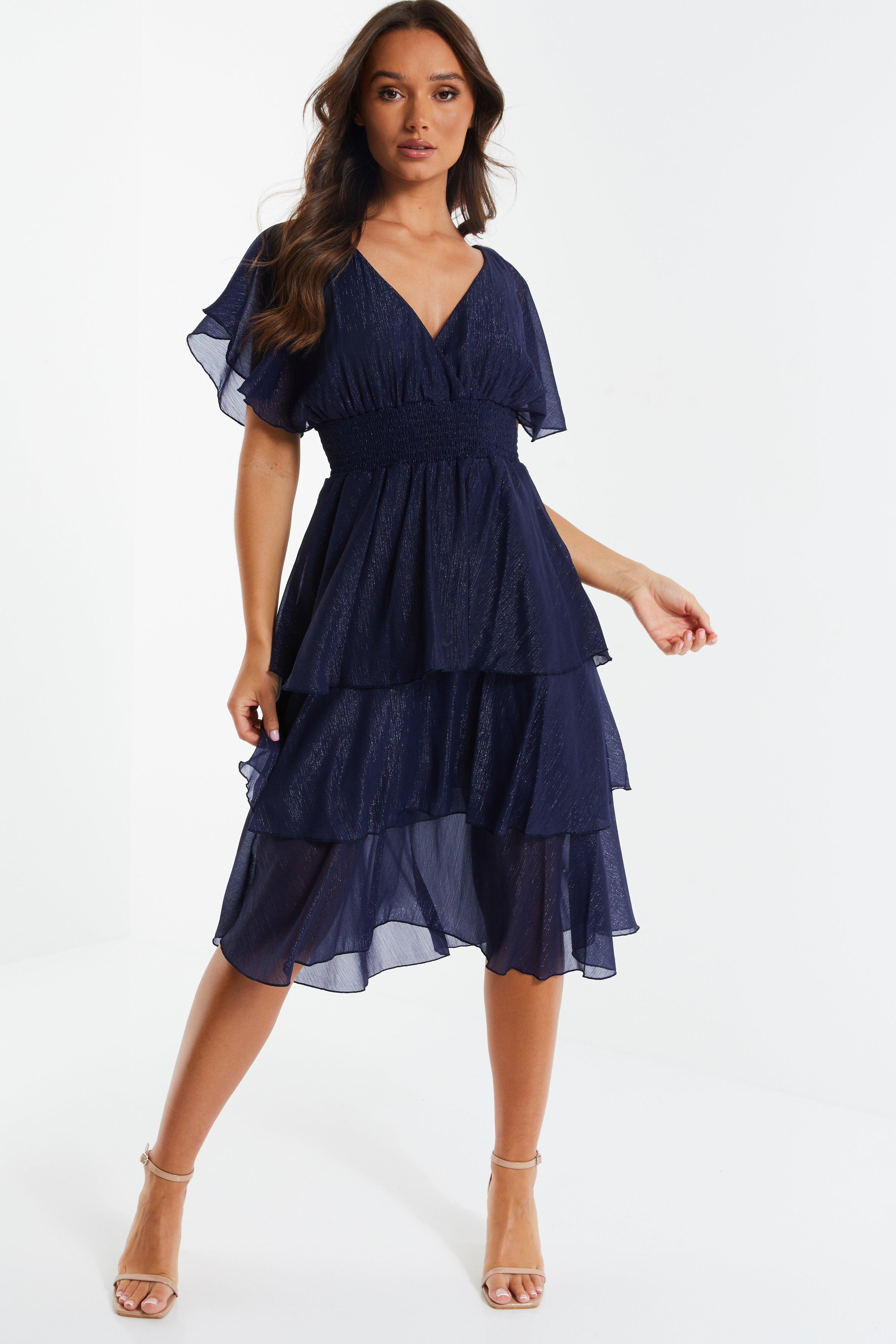navy midi dress for wedding