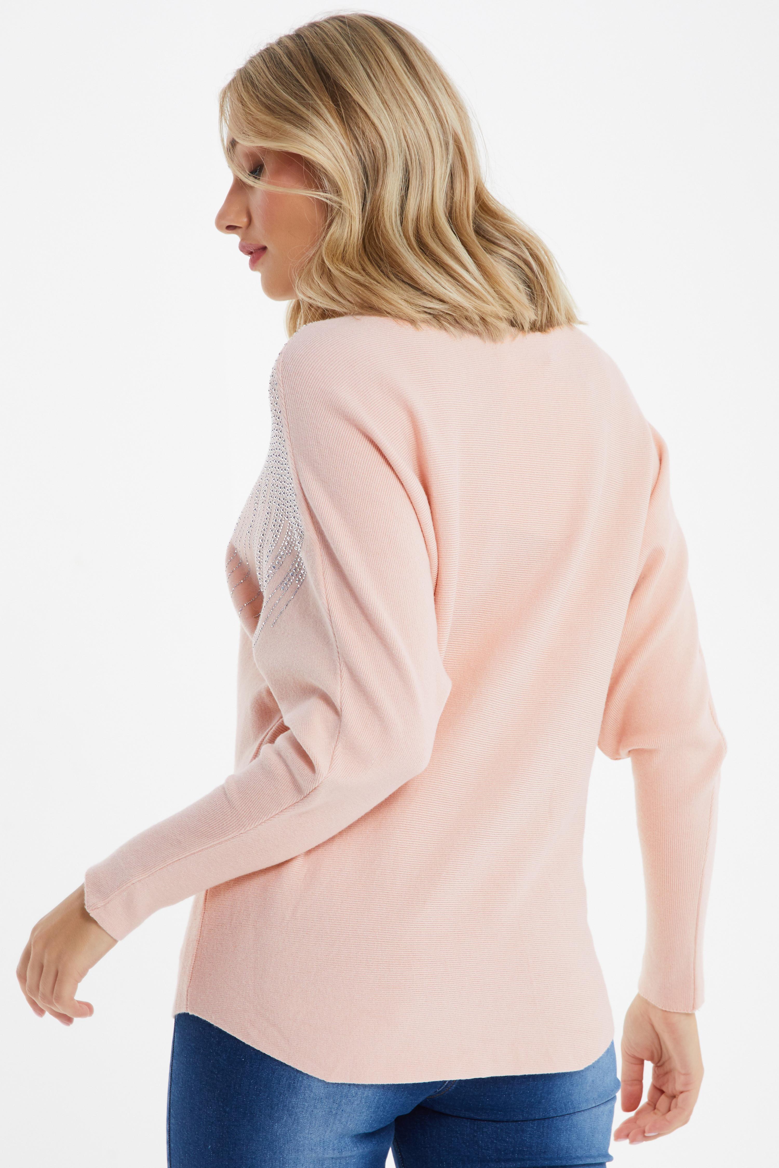 quiz pink diamante jumper