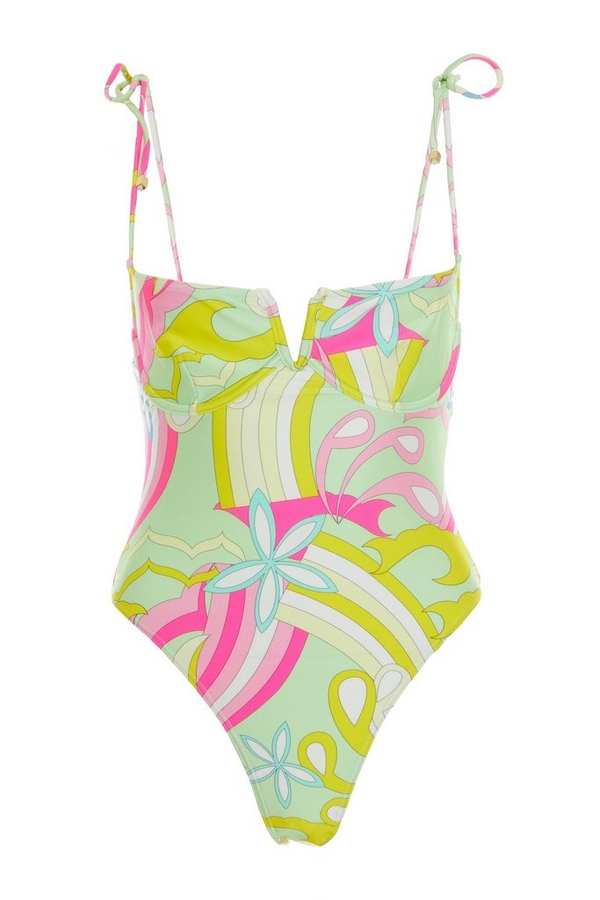 Multicoloured Abstract Swimsuit