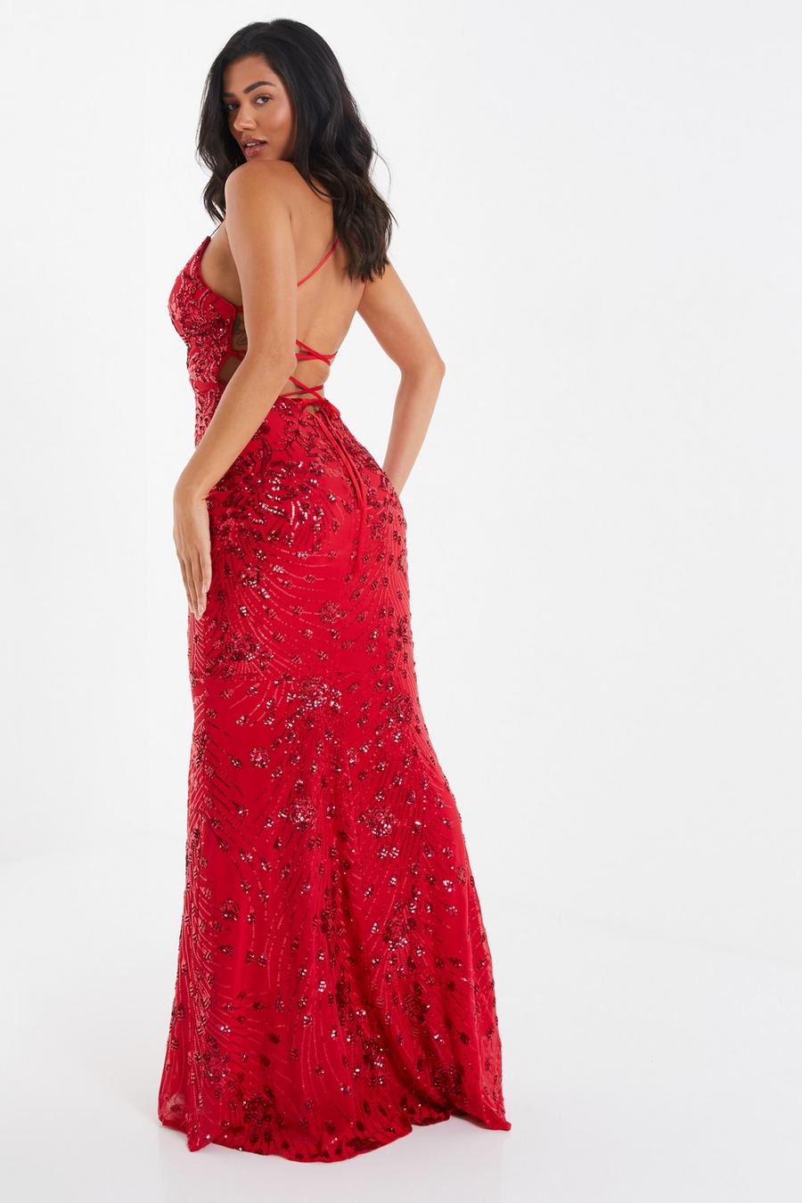 red sequin dresses