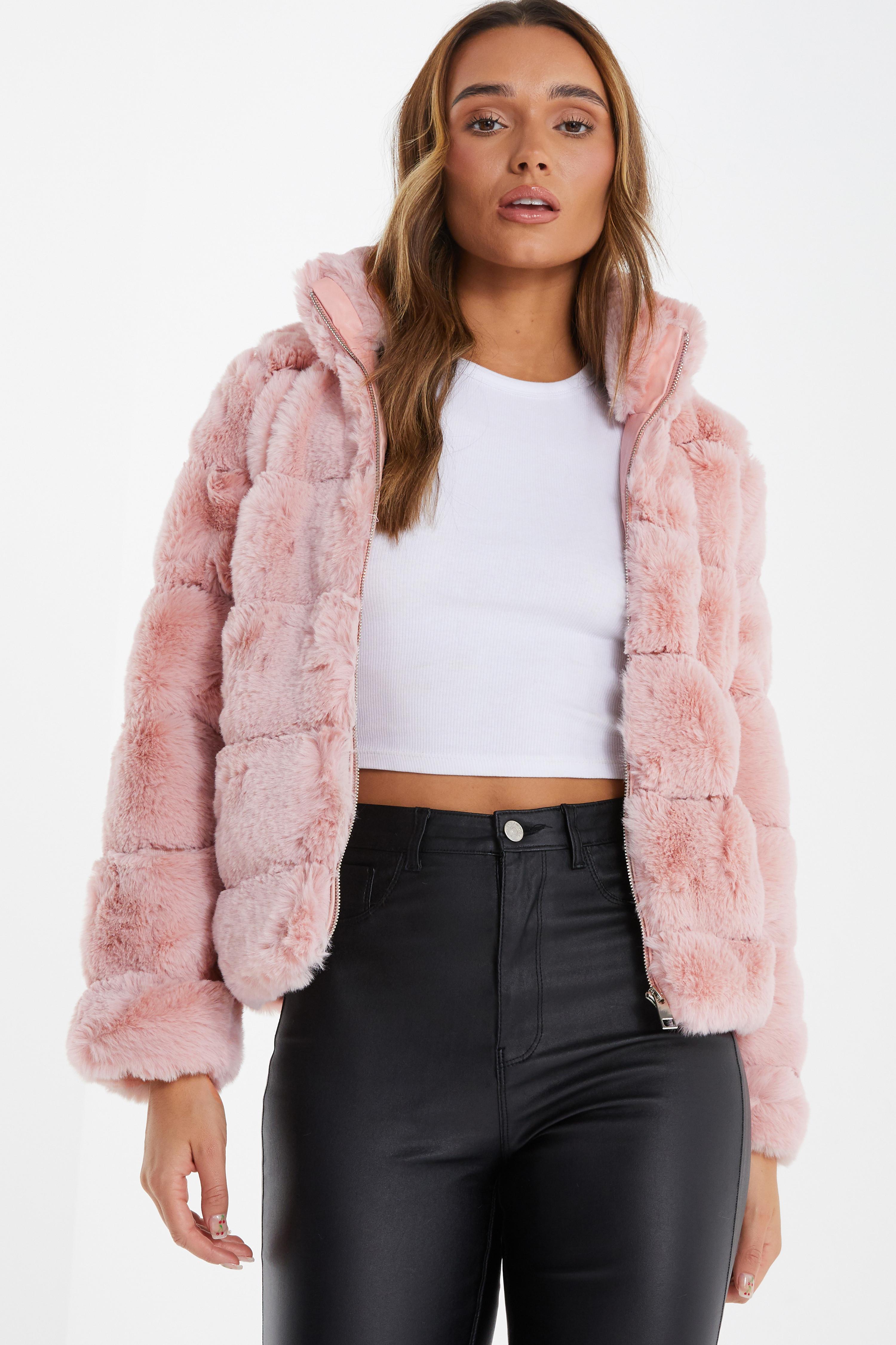quiz pink puffer jacket
