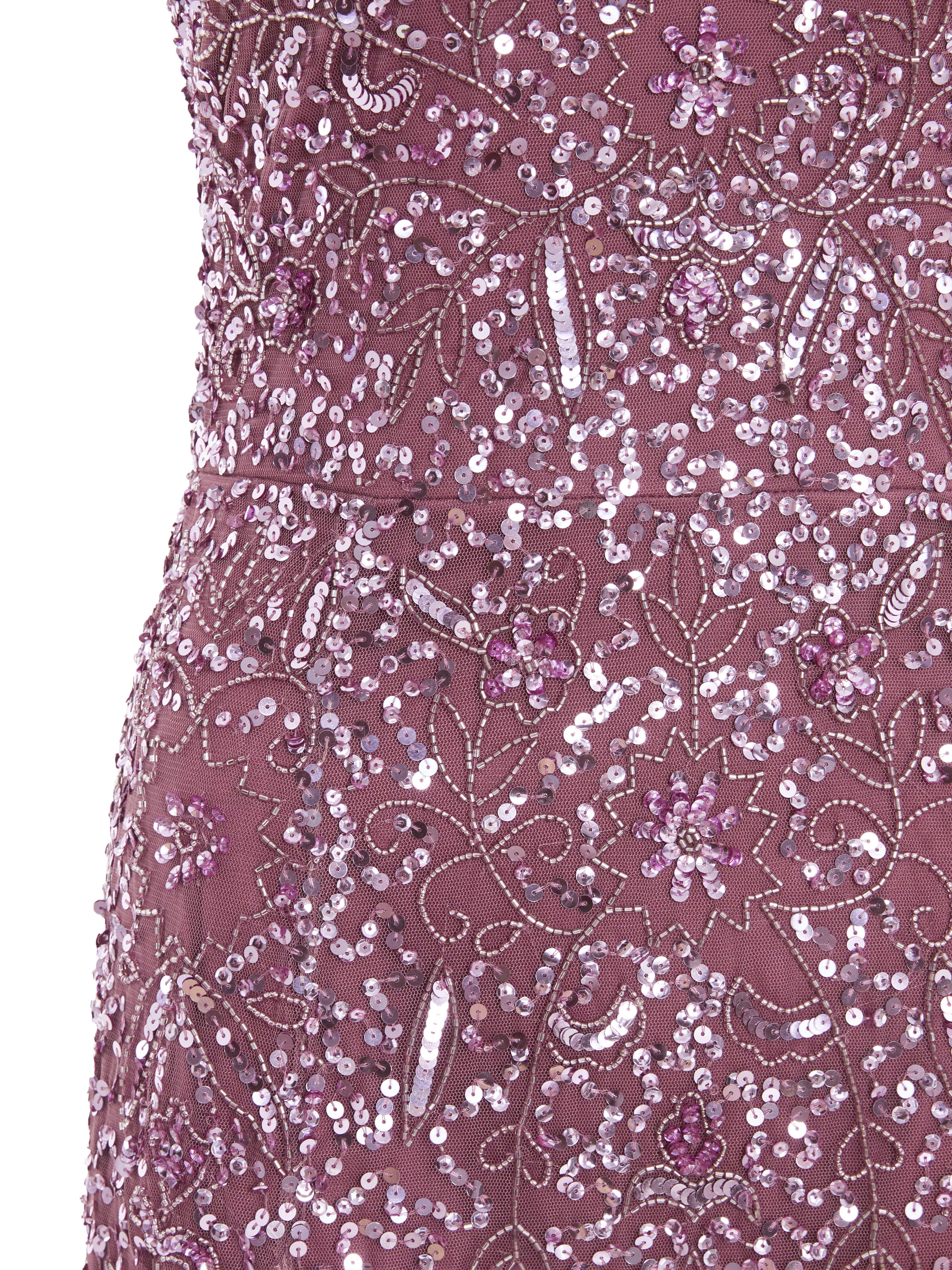 Mauve Embellished Maxi Dress QUIZ Clothing
