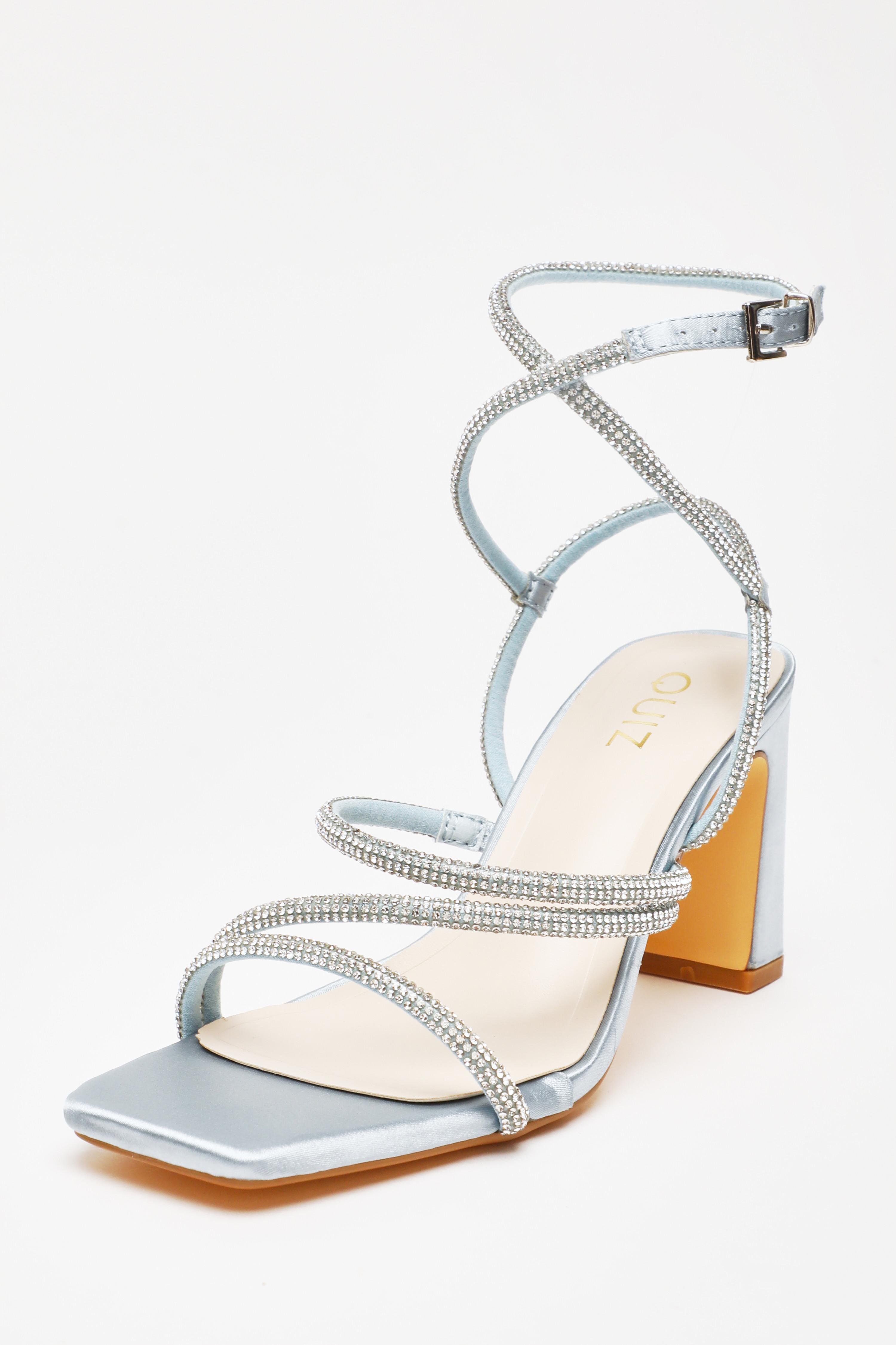 Quiz blue diamante shoes clearance