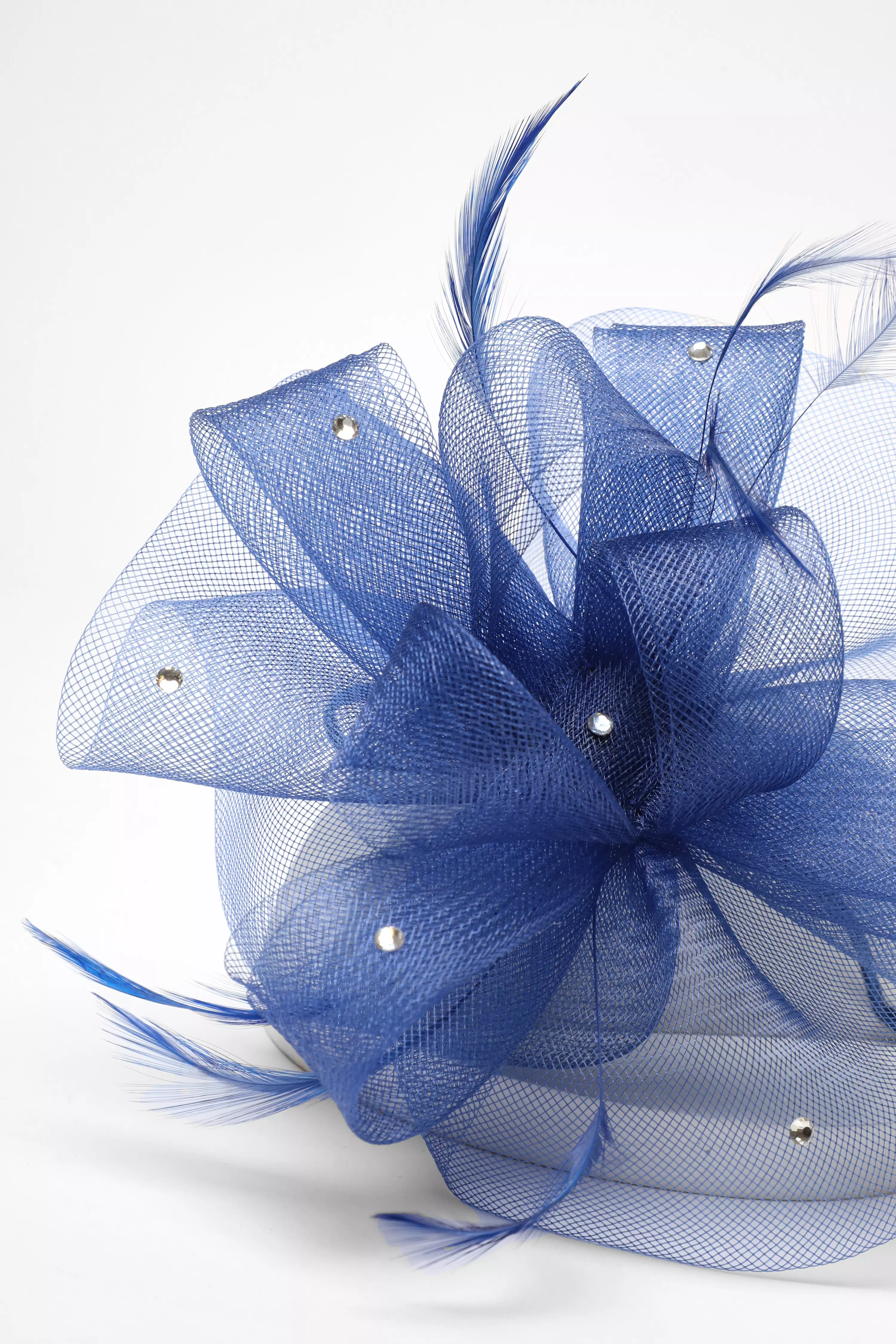 Royal Blue Diamante Headband Fascinator QUIZ Clothing