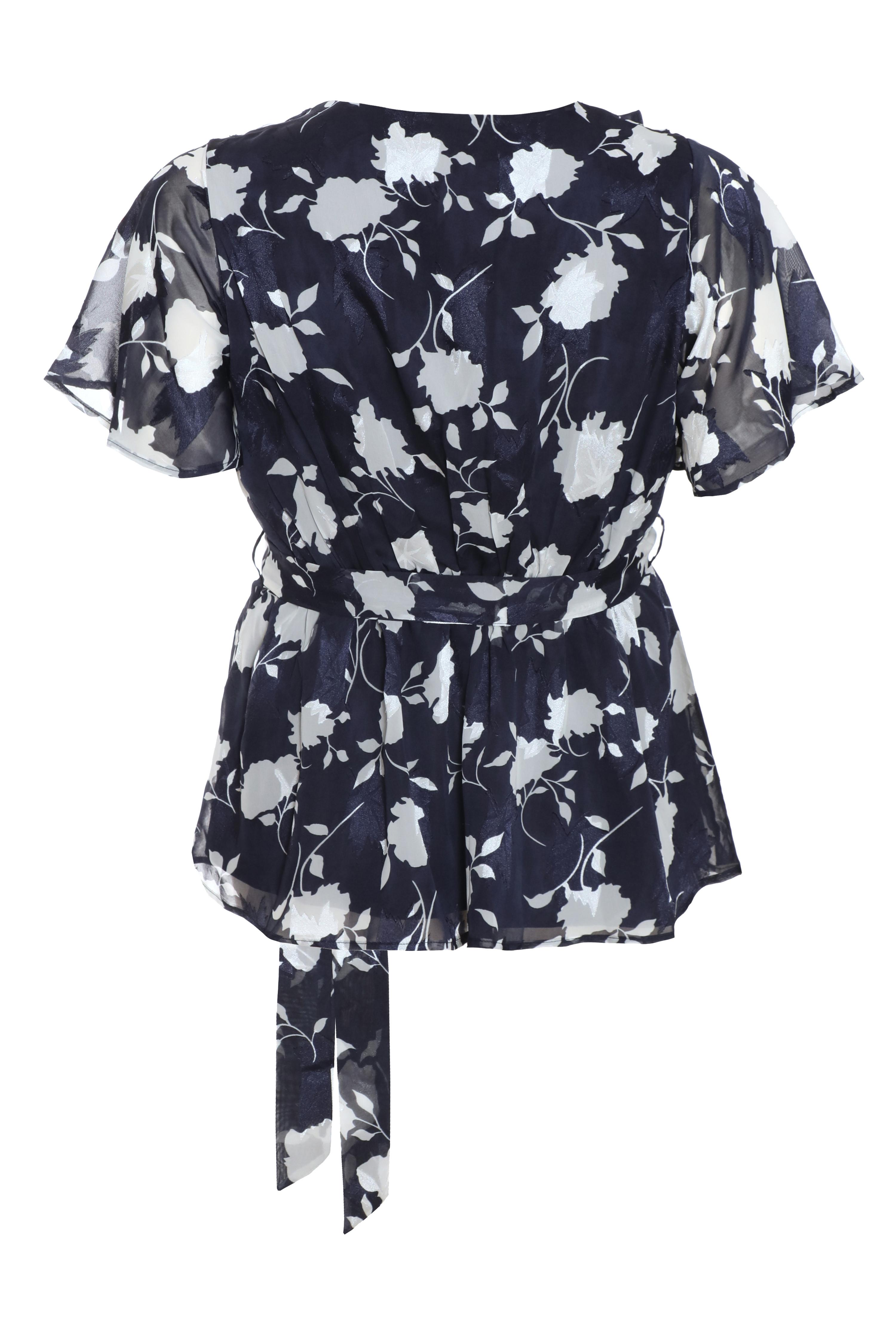 Verdusa Women's Ruffle Trim Puff Sleeve Square Neck Floral Print